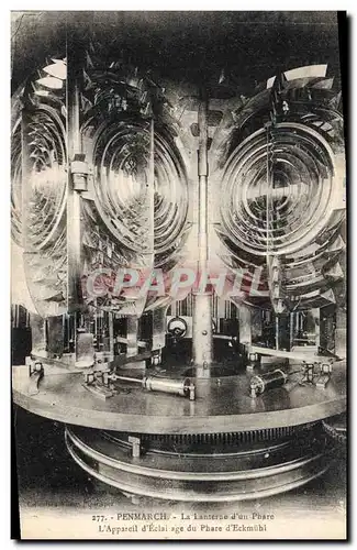 Cartes postales Phare Penmarch La lanterne d&#39un phare L&#39appareil d&#39eclairage du phare d&#39Eckmuhl