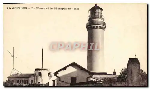 Ansichtskarte AK Phare Antibes Le phare et le semaphore