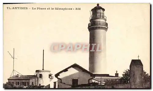 Cartes postales Phare Antibes Le phare et le semaphore