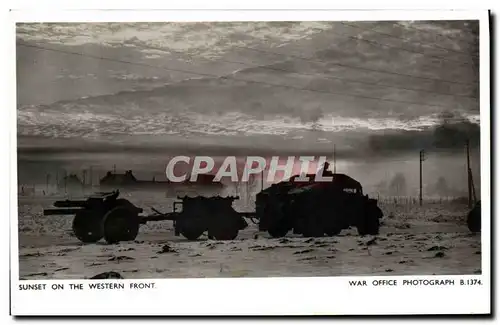 Cartes postales moderne Militaria Sunset on the Western front