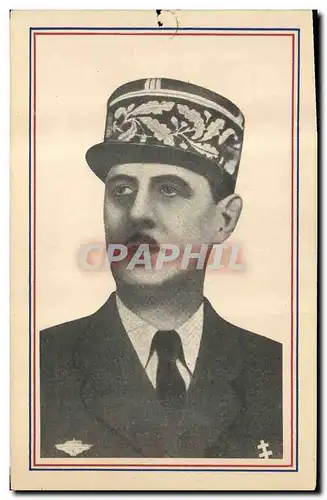 Cartes postales moderne Militaria General de Gaulle