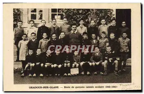 Cartes postales moderne Militaria Oradour sur Glane Ecole de garcons Annee scolaire 1942 1943