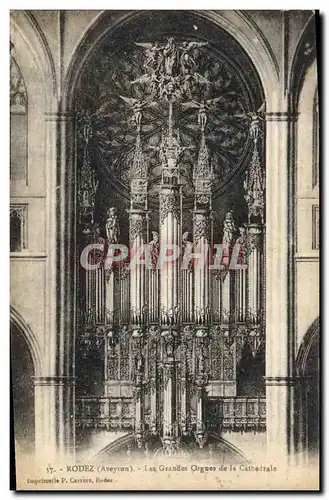 Cartes postales Orgue Rodez Les grands orgues de la cathedrale