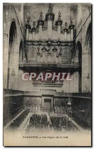 Cartes postales Orgue Narbonne Les orgues de St Just