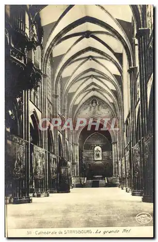 Cartes postales Orgue Cathedrale de Strasbourg La grande nef