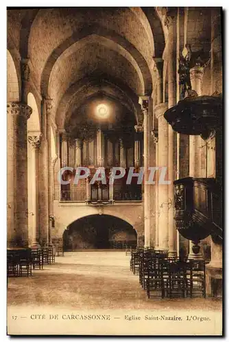 Cartes postales Orgue Cite de Carcassonne Eglise Saint Nazaire