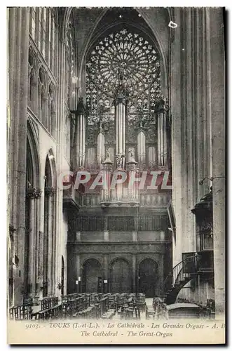 Ansichtskarte AK Orgue Tours La cathedrale Les grands orgues