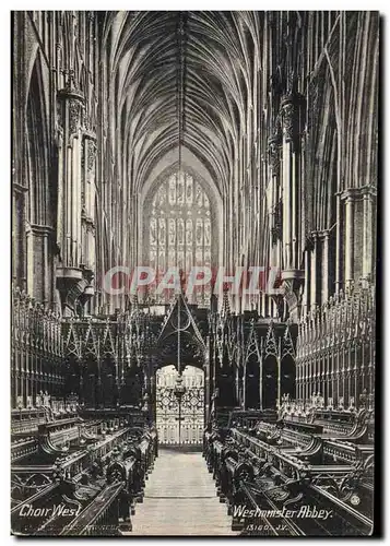 Cartes postales Orgue Choir West Westminster Abbey London