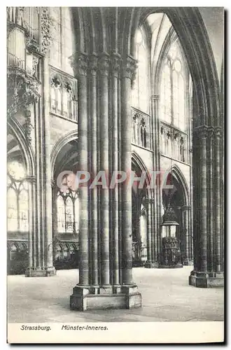 Ansichtskarte AK Orgue Strasbourg Munster Inneres