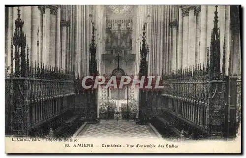 Ansichtskarte AK Orgue Amiens Cathedrale Vue d&#39ensemble des stalles