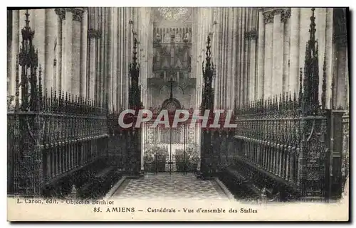 Cartes postales Orgue Amiens Cathedrale Vue d&#39ensemble des stalles
