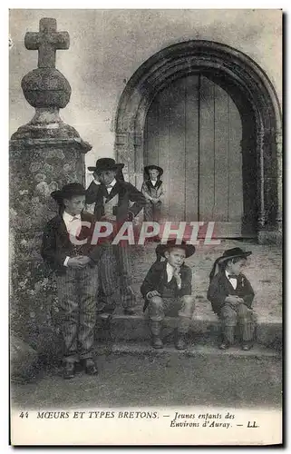 Ansichtskarte AK Folklore Jeunes enfants des environs d&#39Auray