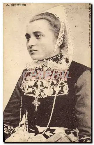 Cartes postales Folklore Jeune fille de Quimper