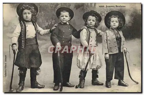 Cartes postales Folklore Jeunes bretons Enfants