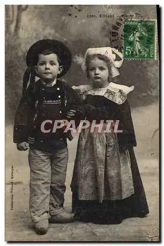 Cartes postales Folklore Elliant Enfants