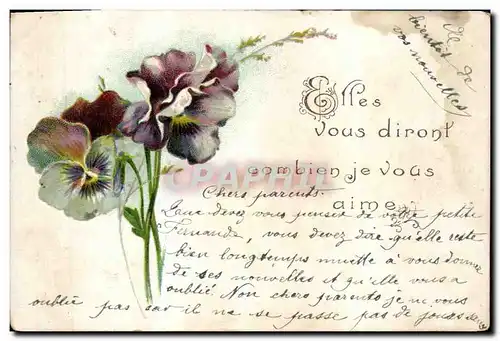 Cartes postales Fantaisie Fleurs