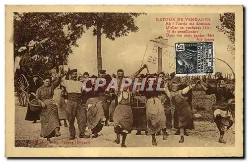 Cartes postales Vin Vendanges Retour de vendange