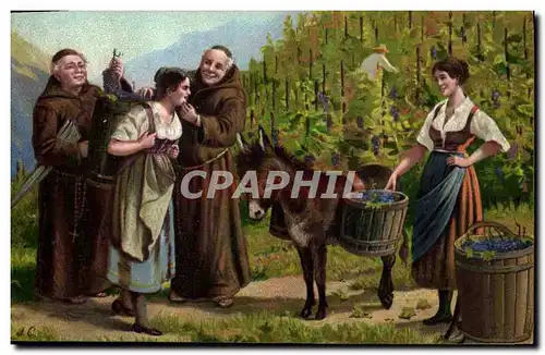 Cartes postales Vin Vendanges Ane Mule