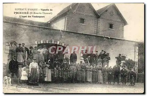 Cartes postales Vin Vendanges Coteaux d&#39Anjou Vignoble du Prieure St maur le Thoreuil L&#39appel des vendange