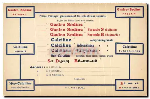 Ansichtskarte AK Publicite Gastro Sodine Calciline Rue Violet Paris 15eme