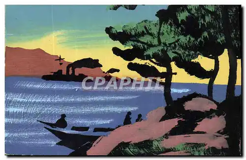 Cartes postales Fantaisie (dessin a la main) Paysage