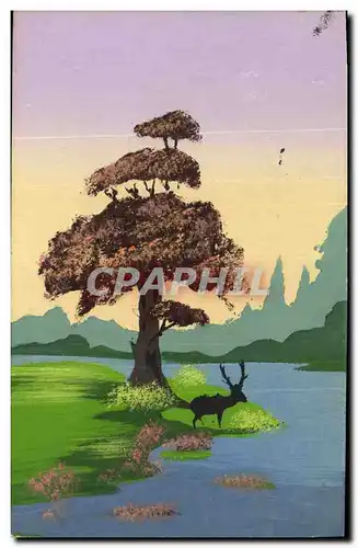 Cartes postales Fantaisie (dessin a la main) Paysage