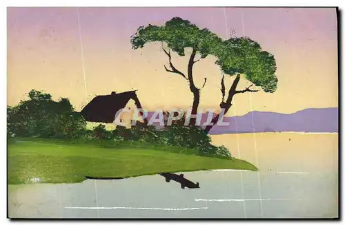 Cartes postales Fantaisie (dessin a la main) Paysage