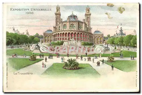 Ansichtskarte AK Fantaisie Carte transparente Paris le Trocadero Exposition universelle