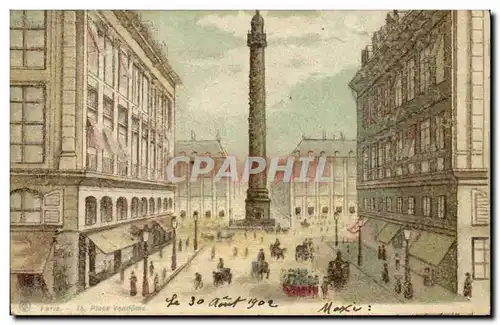 Cartes postales Fantaisie Carte transparente Paris Place Vendome