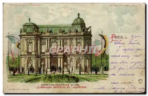 Cartes postales Fantaisie Carte transparente Paris Exposition universelle de 1900 Le pavillon imperial de l&#39A