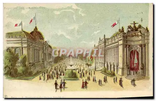Cartes postales Fantaisie Carte transparente Paris Perspective de l&#39Avenue Nicolas II