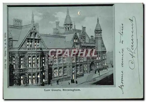 Ansichtskarte AK Fantaisie Carte transparente Law Courts Birmingham