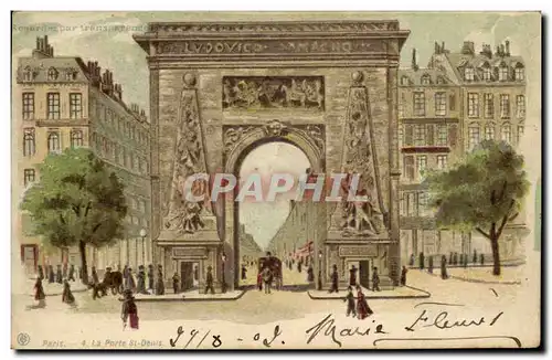 Cartes postales Fantaisie Carte transparente Paris La porte St Denis
