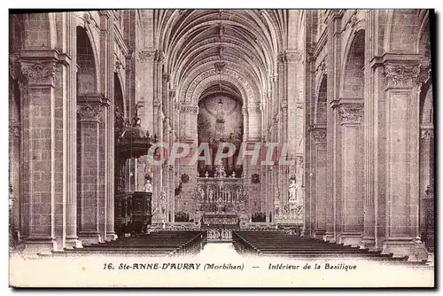 Ansichtskarte AK Orgue Ste Anne d&#39Auray Interieur de la basilique