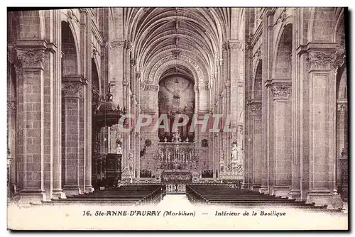 Cartes postales Orgue Ste Anne d&#39Auray Interieur de la basilique