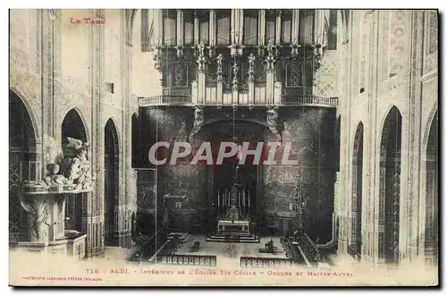 Cartes postales Orgue Albi Interieur de l&#39eglise Ste Cecile Orgues et maitre autel