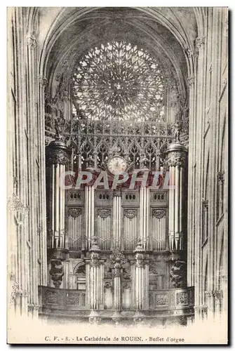 Cartes postales Orgue Cathedrale de Rouen Buffet d&#39orgue