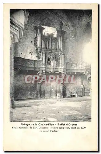Cartes postales Orgue Abbaye de la Chaise Dieu Buffet d&#39orgues Art Coysevox
