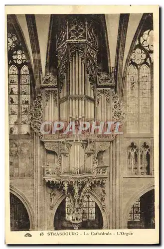 Ansichtskarte AK Orgue Strasbourg La cathedrale