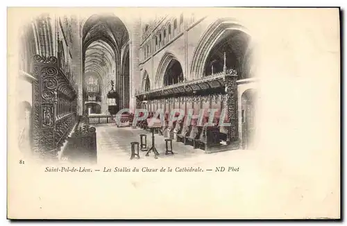 Cartes postales Orgue Saint Pol de Leon Les stalles du choeur de la cathedrale