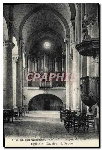 Ansichtskarte AK Orgue Cite de Carcasonne Eglise St Nazaire