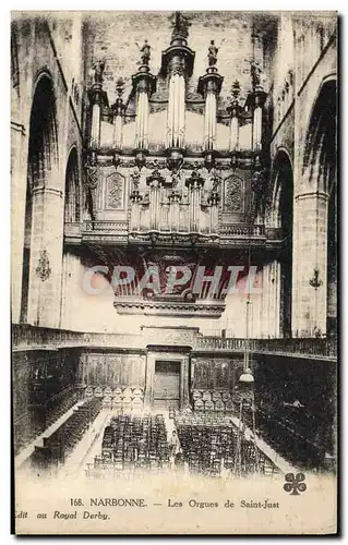 Cartes postales Orgue Narbonne Les orgues de Saint Just
