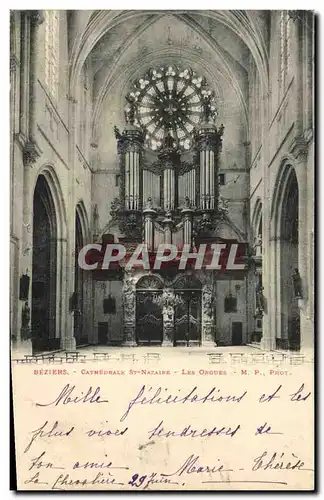Cartes postales Orgue Beziers Cathedrale St Nazaire Les orgues