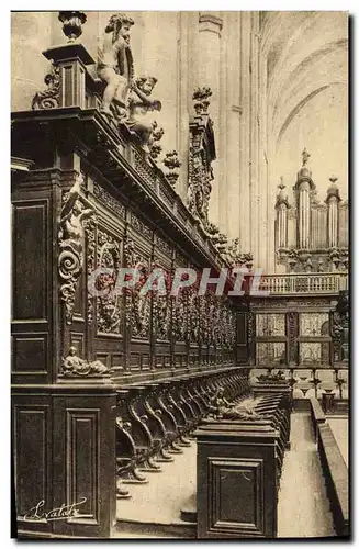 Ansichtskarte AK Orgue Basilique de St Maximin Partie droite des stalles