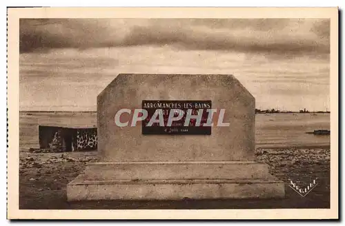 Cartes postales moderne Militaria Arromanches les Bains Le port de la Liberation Monument commemoratif provisoire