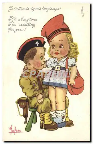 Cartes postales moderne Militaria Soldat Enfants Leclerc Croix de Lorraine