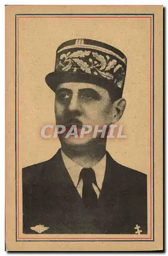 Cartes postales moderne Militaria General de Gaulle