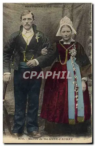 Cartes postales Folklore Maries de Ste Anne d&#39Auray Mariage