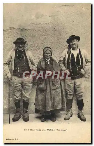 Cartes postales Folklore Trois bons vieux du Faouet