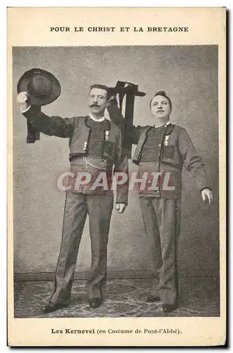 Cartes postales Folklore Les kernevel en costume de Pont L'Abbe